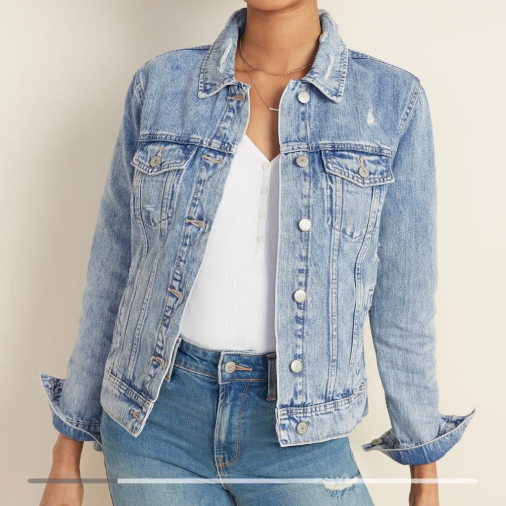 Old Navy Distressed Denim Jacket